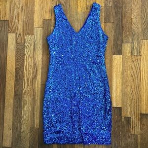 Blue Sequin Dress